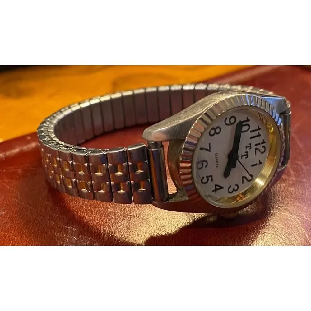 Women's 27mm Gold Tone TT Watch, Expansion Band, Easy Read